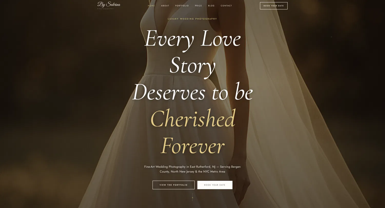 By Sabrina Photography website — Wedding Photography in East Rutherford, NJ